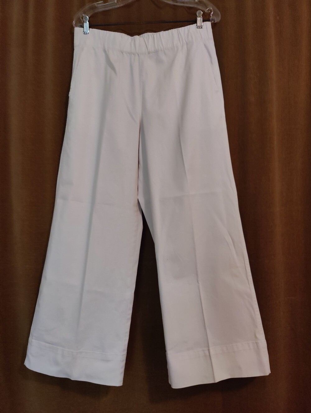 J. Crew Astrid Wide Leg Chino In Off White, Size M